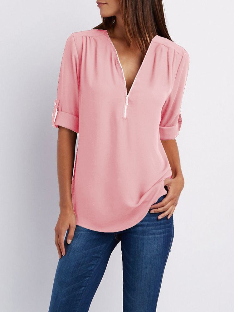 Maxime™ Stylish Loose Long Sleeve Blouse