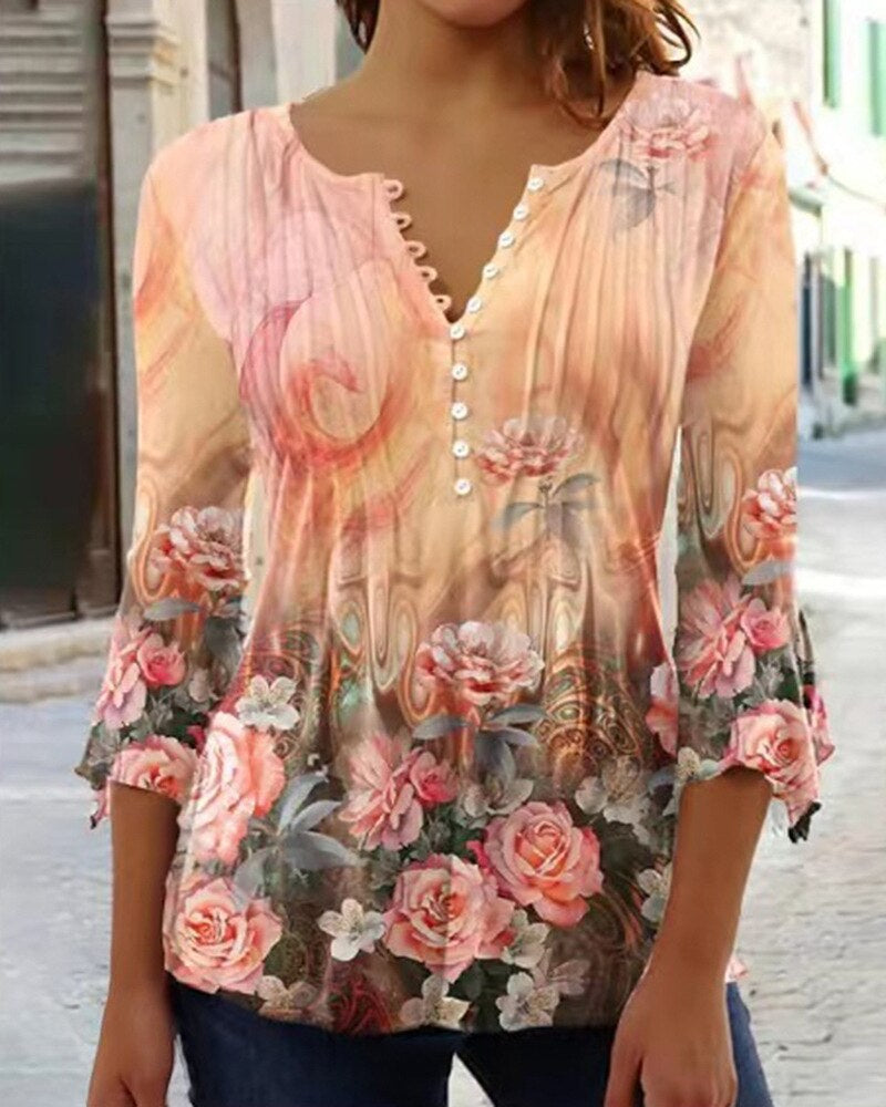 Chic Women's Cotton Blend Elegant Top