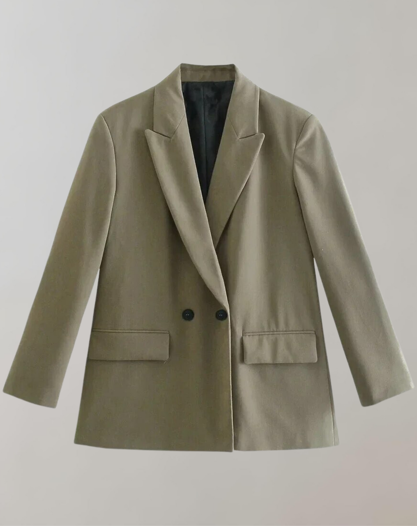 Elegant Women's Double-Breasted Office Blazer