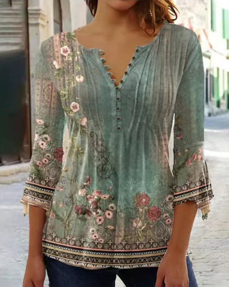 Chic Women's Cotton Blend Elegant Top