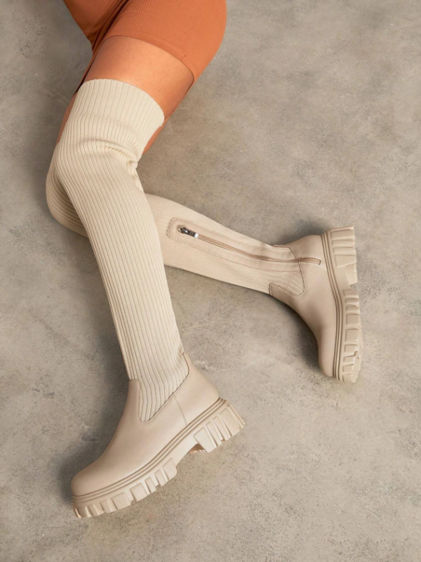 Luxurious Over-the-Knee Leather Boots