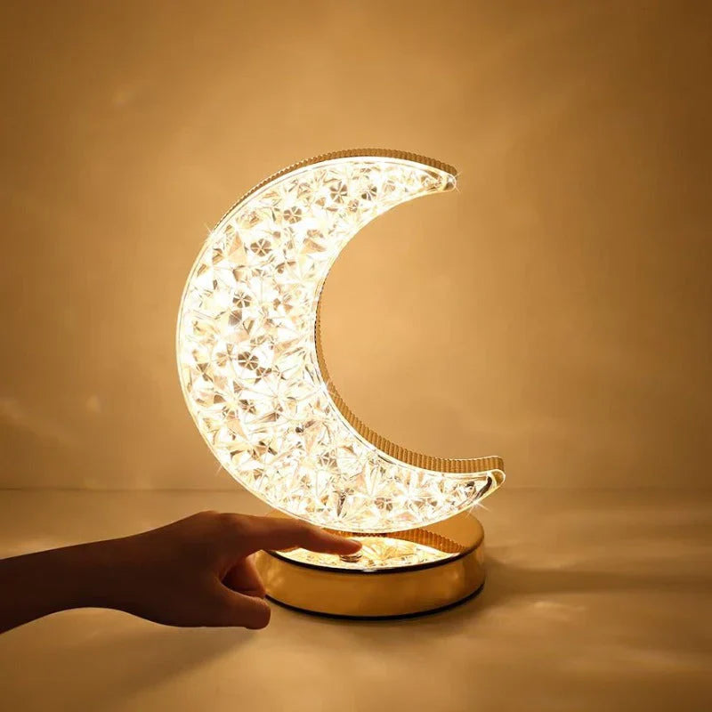 LUNARA – Enchanting Crystal Table Lamp with Dimming Function