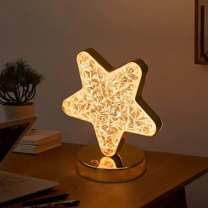 LUNARA – Enchanting Crystal Table Lamp with Dimming Function
