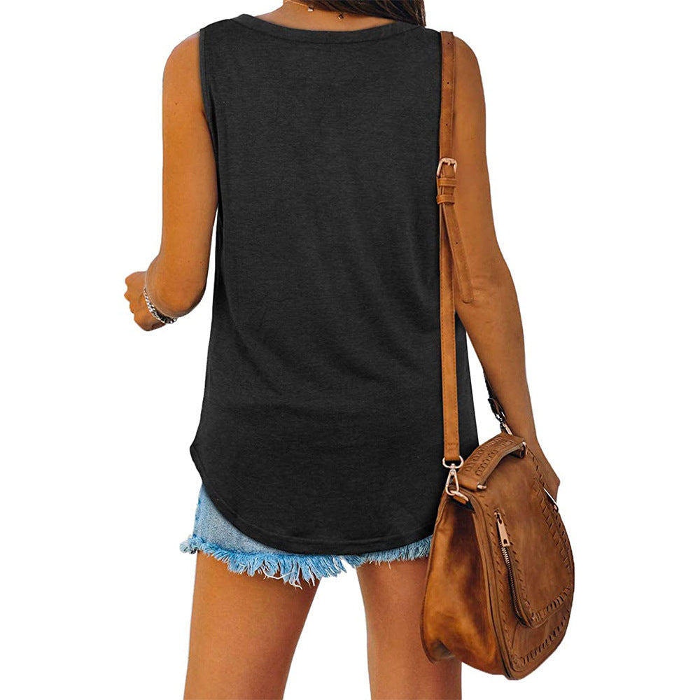 Chic V-Neck Tank Top for Summer