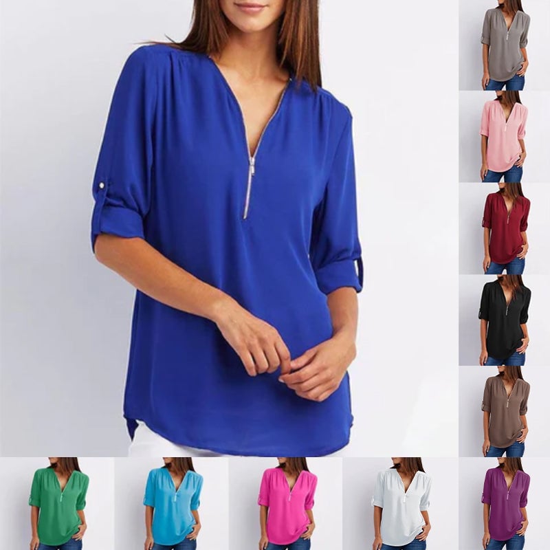 Maxime™ Stylish Loose Long Sleeve Blouse
