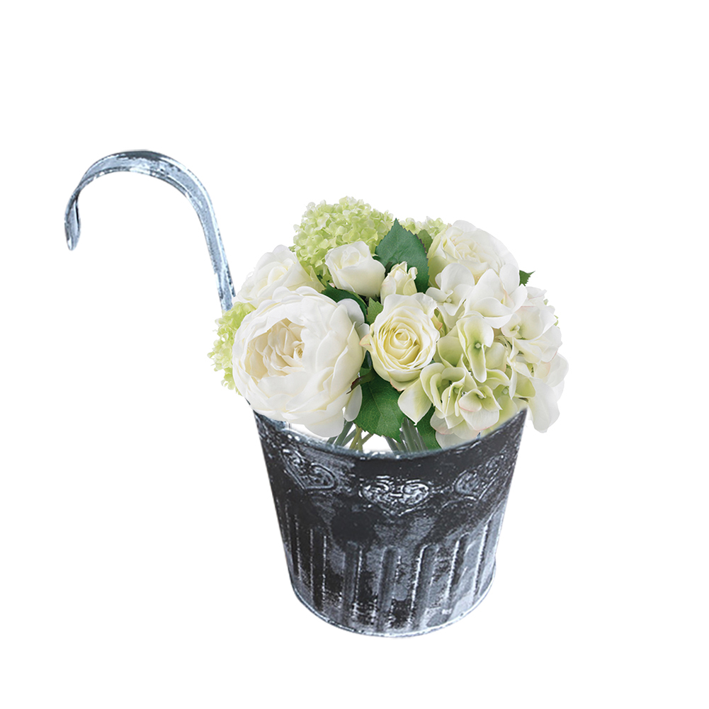 Vintage Hanging Metal Planter for Stylish Displays
