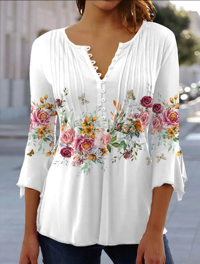 Chic Women's Cotton Blend Elegant Top