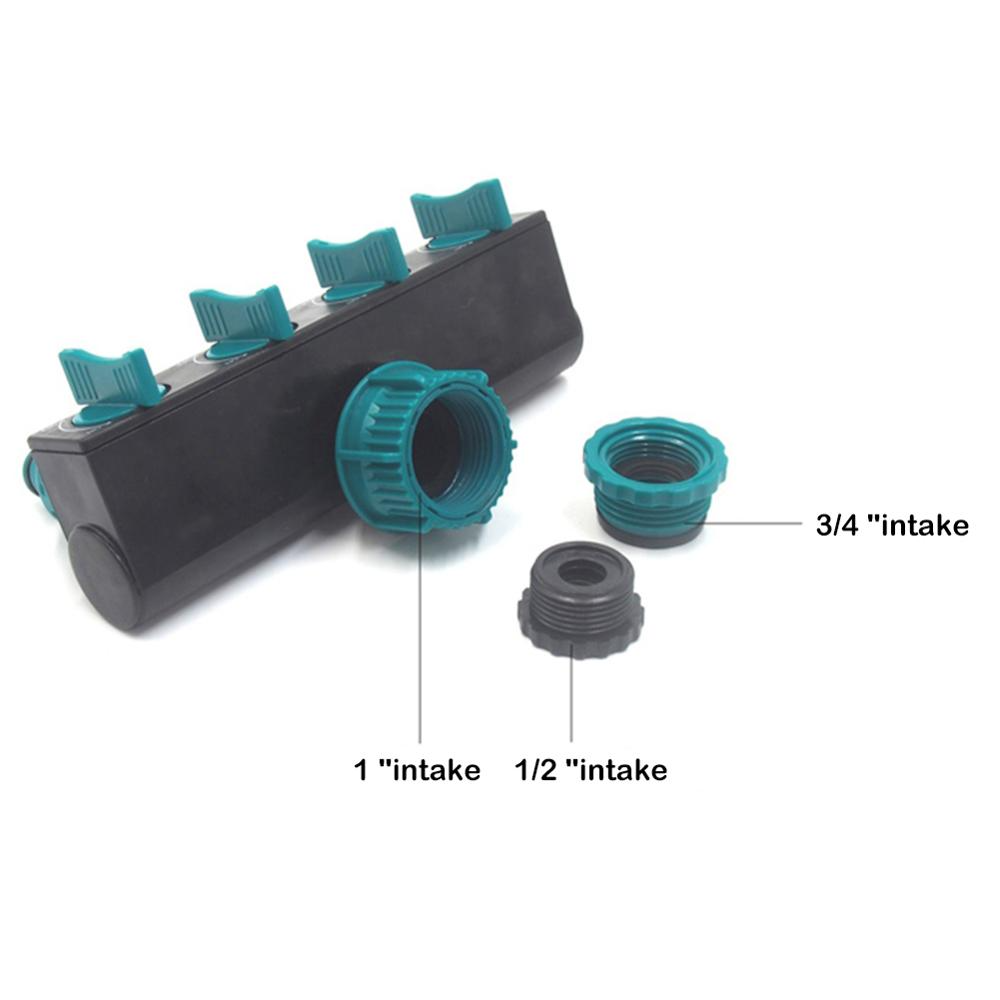 4-Way Adjustable Garden Hose Splitter