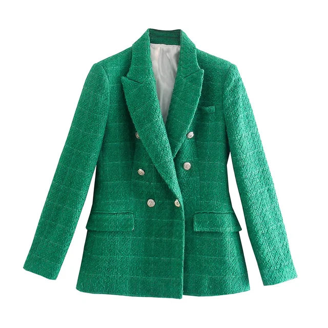 Stylish Women's Double-Breasted Casual Blazer