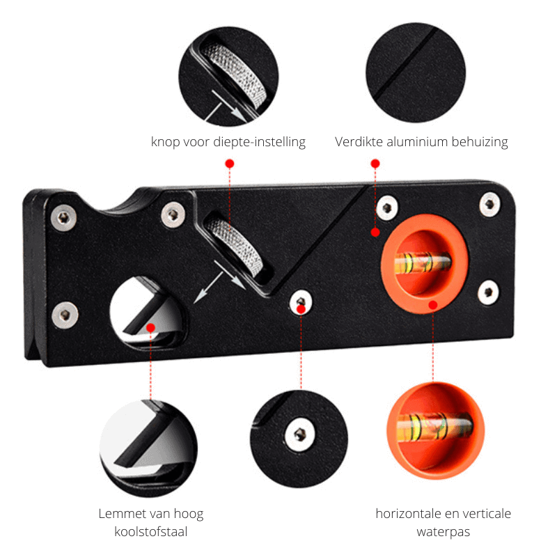 WOODCRAFT PRO – Versatile Corner Plane with 7 Blades