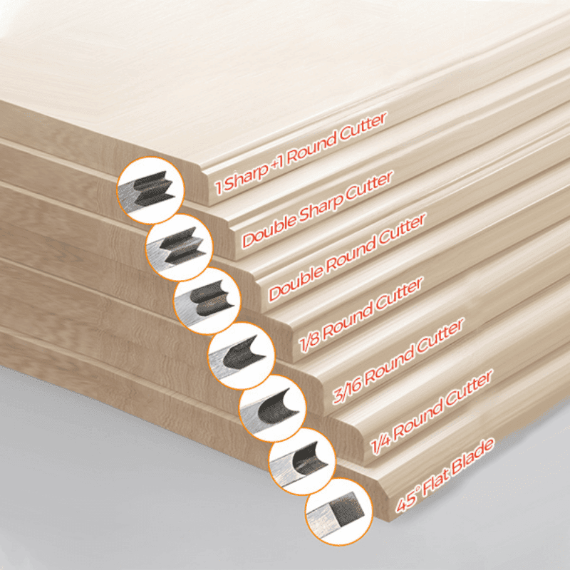 WOODCRAFT PRO – Versatile Corner Plane with 7 Blades