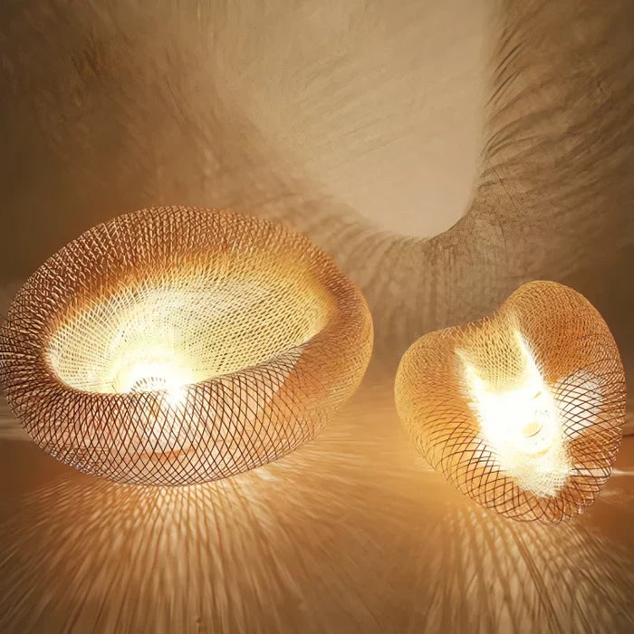 NATURALE – Elegant Hand-Woven Rattan Pendant Light