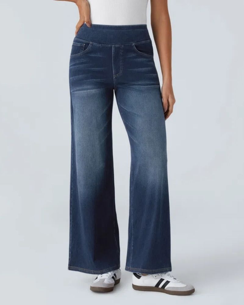Chic High-Waisted Wide Leg Jeans