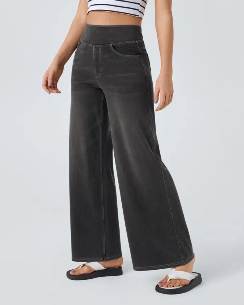 Chic High-Waisted Wide Leg Jeans
