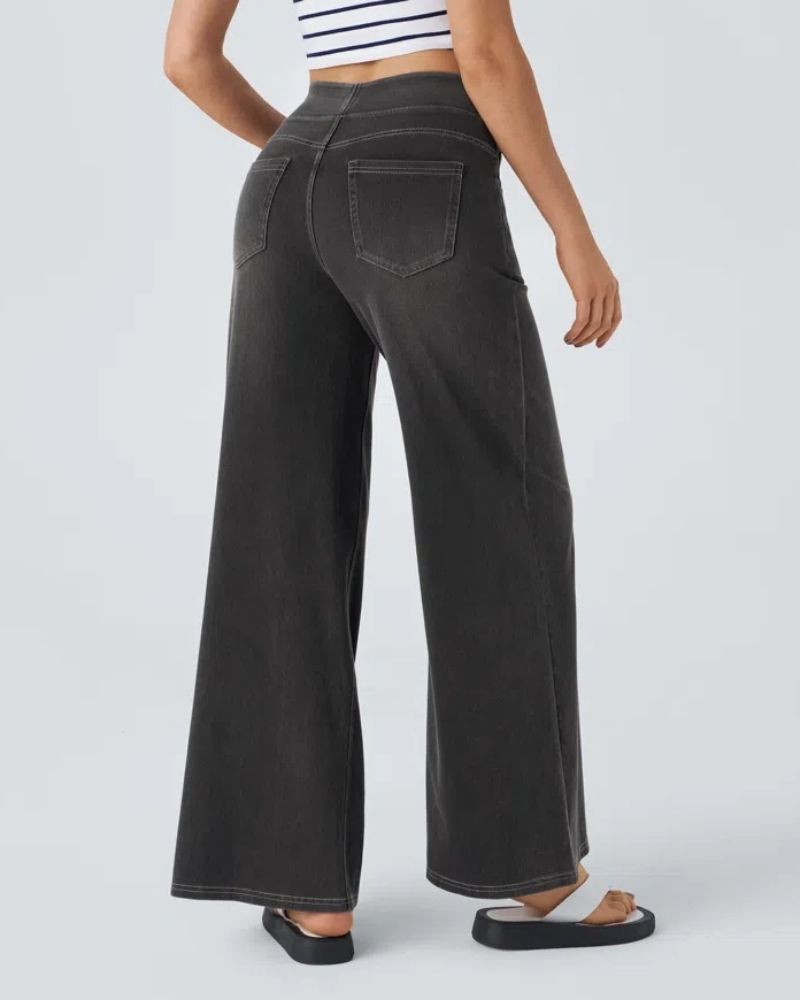 Chic High-Waisted Wide Leg Jeans