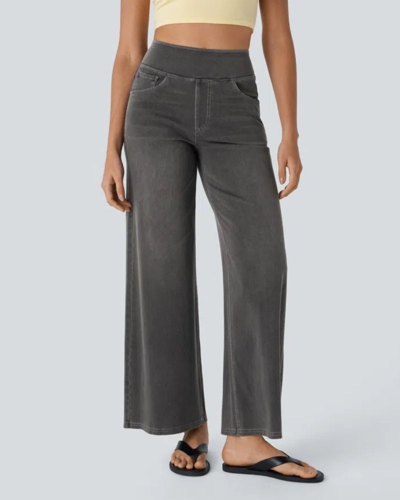 Chic High-Waisted Wide Leg Jeans
