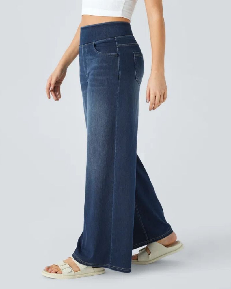 Chic High-Waisted Wide Leg Jeans