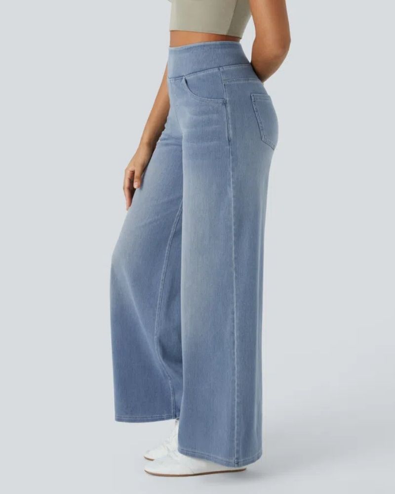 Chic High-Waisted Wide Leg Jeans