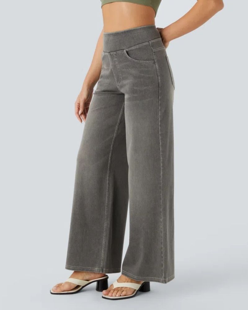 Chic High-Waisted Wide Leg Jeans