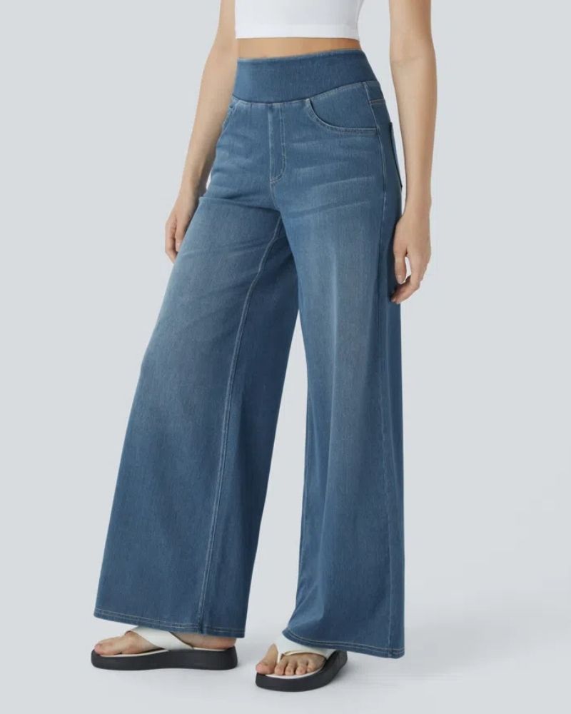 Chic High-Waisted Wide Leg Jeans
