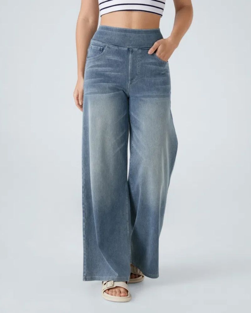 Chic High-Waisted Wide Leg Jeans