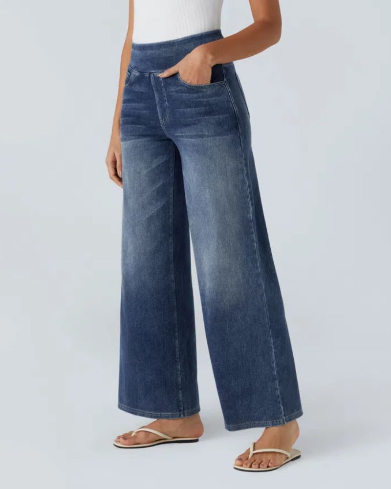Chic High-Waisted Wide Leg Jeans