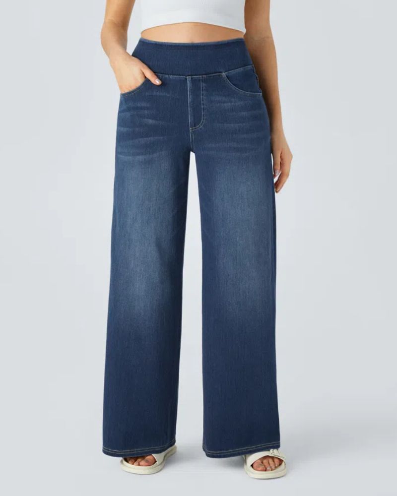Chic High-Waisted Wide Leg Jeans