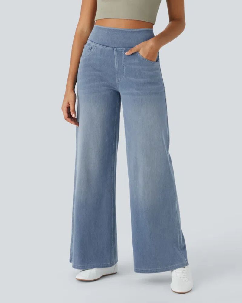 Chic High-Waisted Wide Leg Jeans