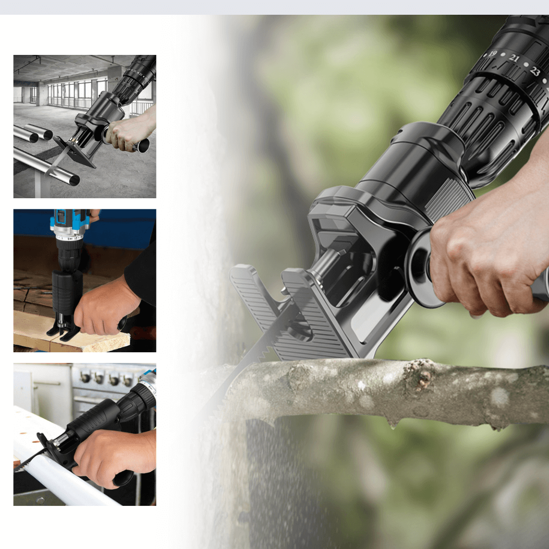 SAWPRO – Versatile Drill Reciprocating Saw Adapter
