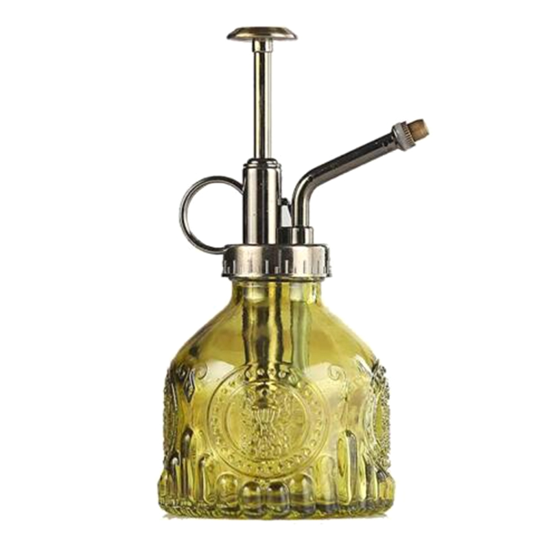Vintage Glass Plant Sprayer with Metal Nozzle