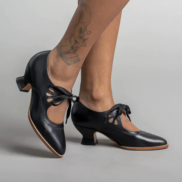 Timeless Edwardian Leather Shoes for Women
