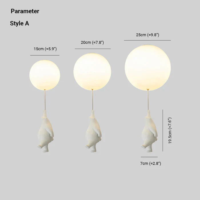 LUMIBEAR – Whimsical Bear and Balloon Pendant Lamp
