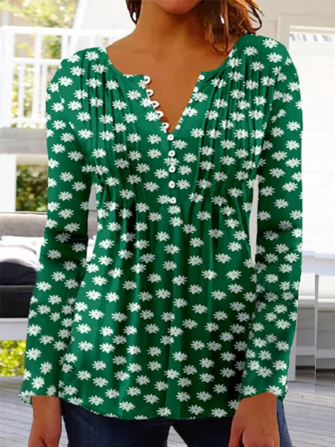 Chic Women's Cotton Blend Elegant Top
