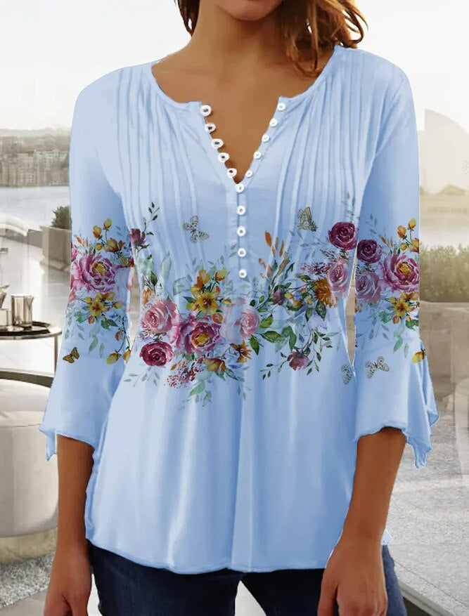 Chic Women's Cotton Blend Elegant Top