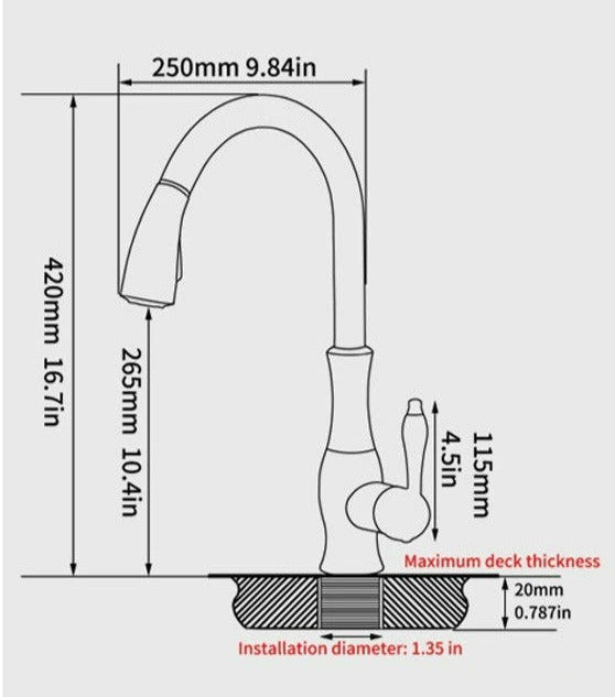 Elegant Retractable Kitchen Faucet for Modern Homes