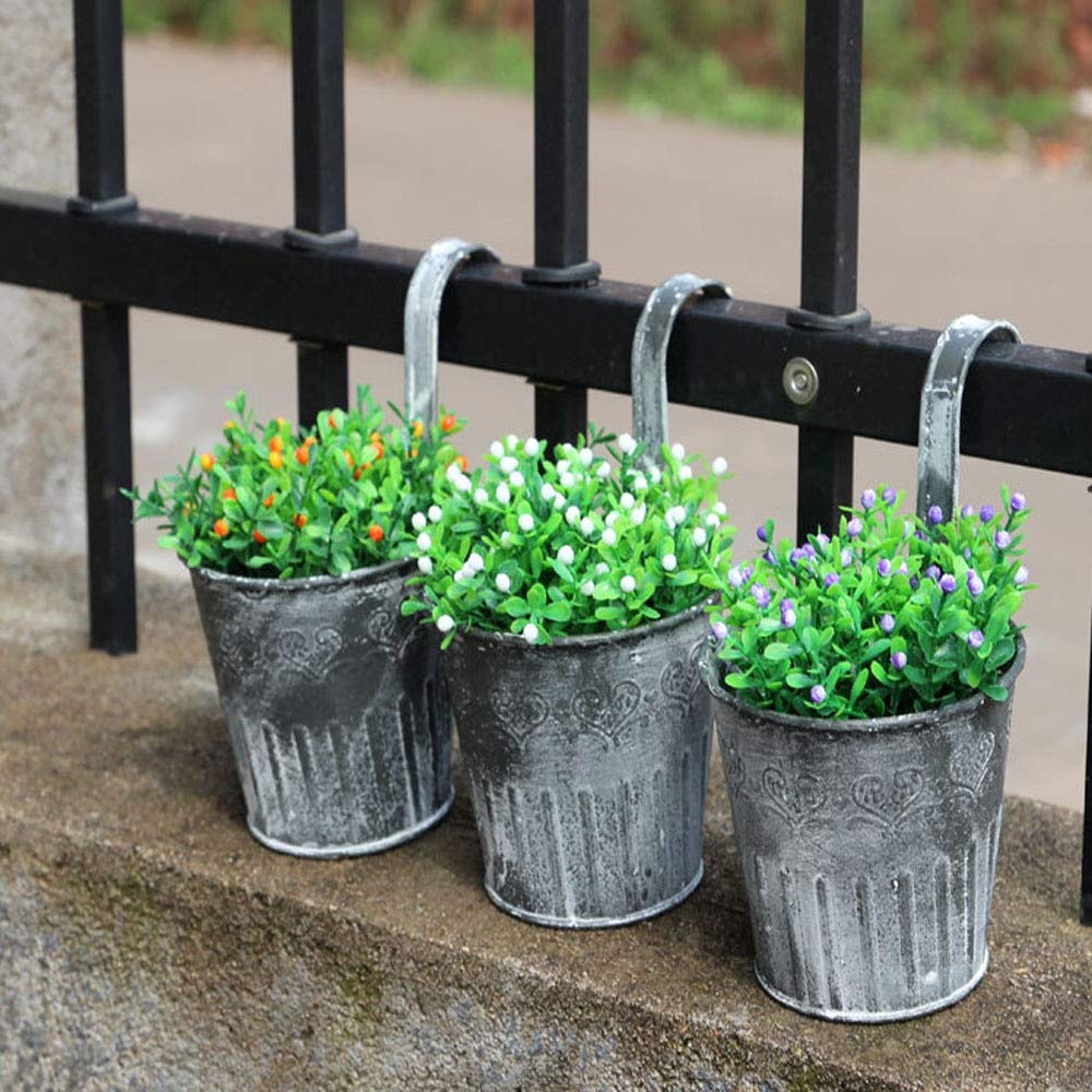 Vintage Hanging Metal Planter for Stylish Displays