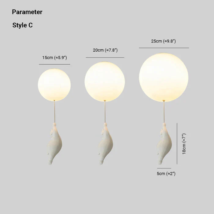 LUMIBEAR – Whimsical Bear and Balloon Pendant Lamp