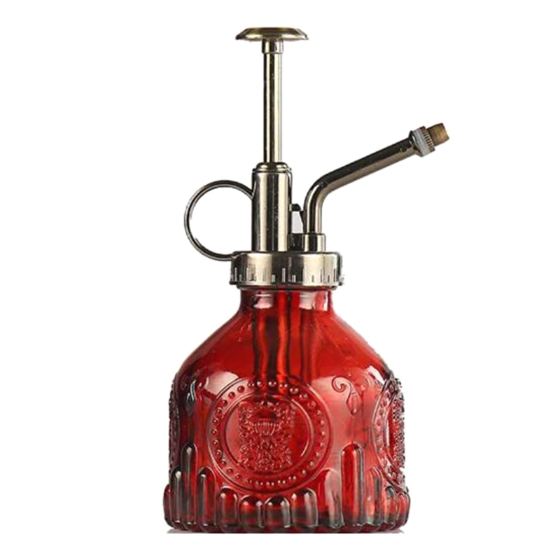 Vintage Glass Plant Sprayer with Metal Nozzle