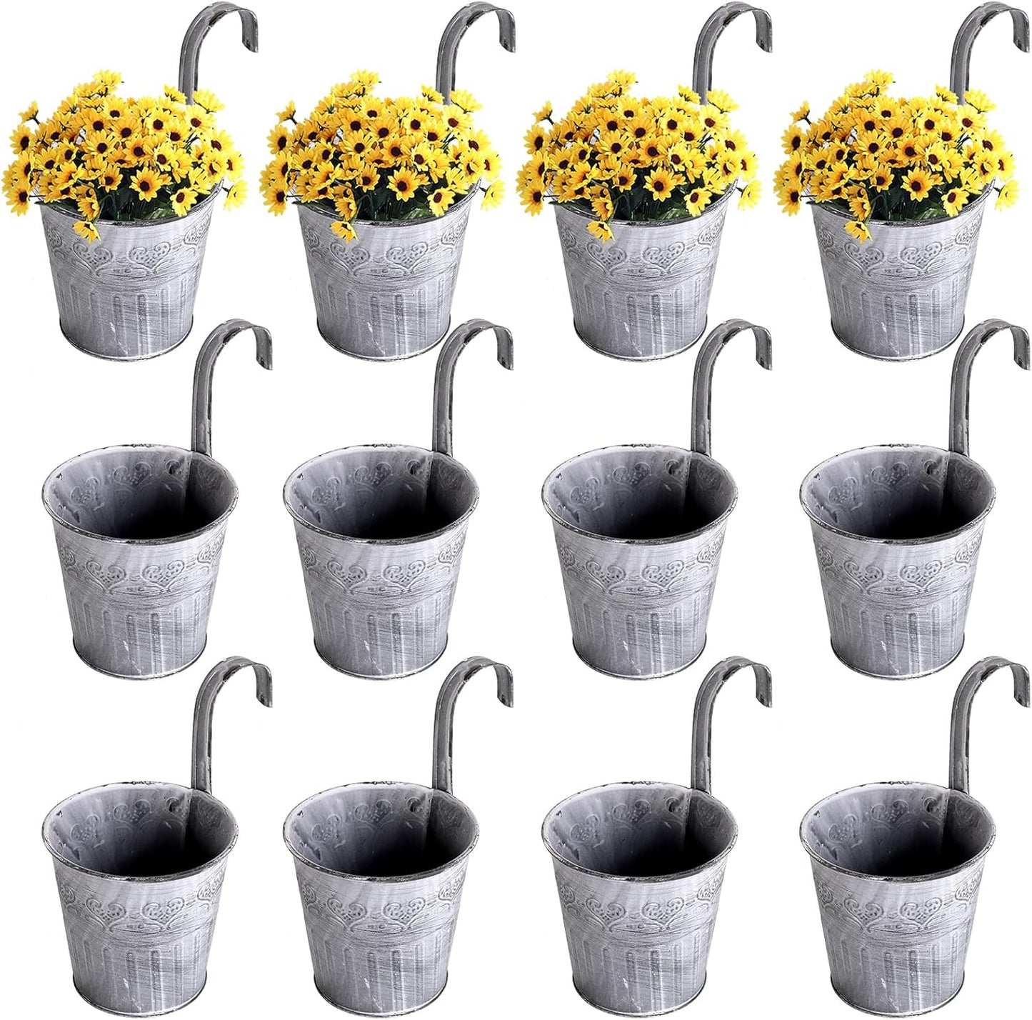 Vintage Hanging Metal Planter for Stylish Displays