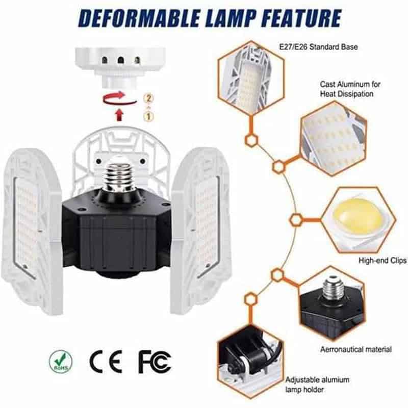 Ultra-Bright Adjustable LED Garage Light