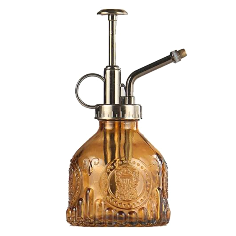 Vintage Glass Plant Sprayer with Metal Nozzle