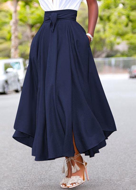 Elegant Lace-Up Skirt with Back Zipper
