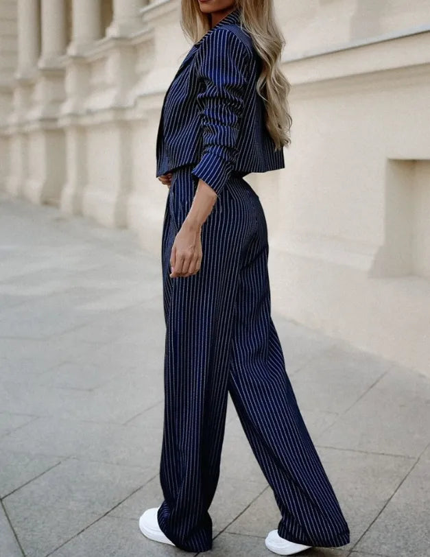 Elegant Women's Blazer and Trousers Set