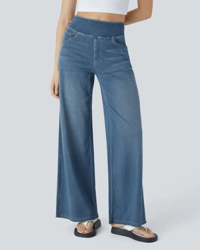 Chic High-Waisted Wide Leg Jeans