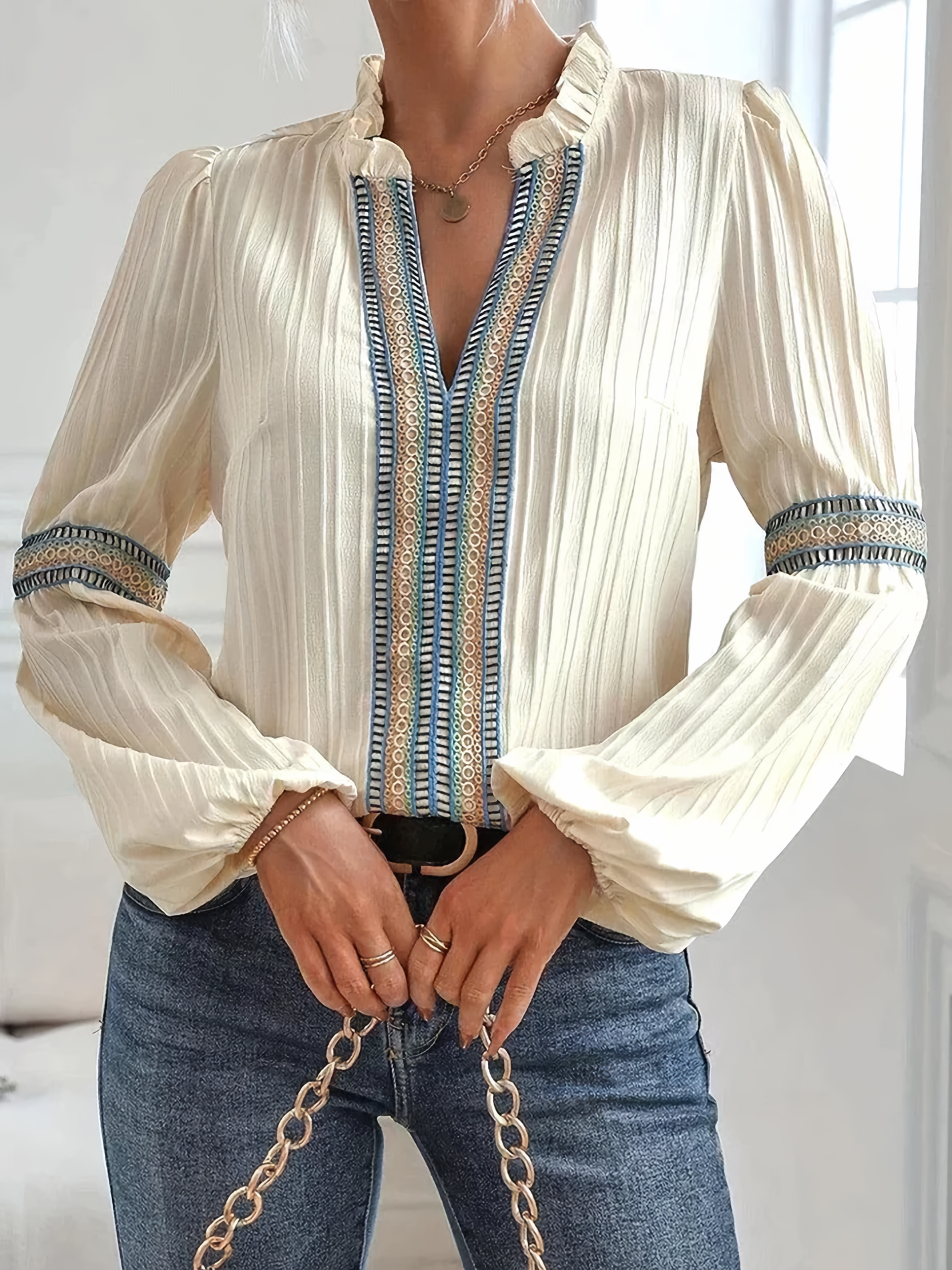 Elegant Cora™ Lace Blouse - Timeless Sophistication