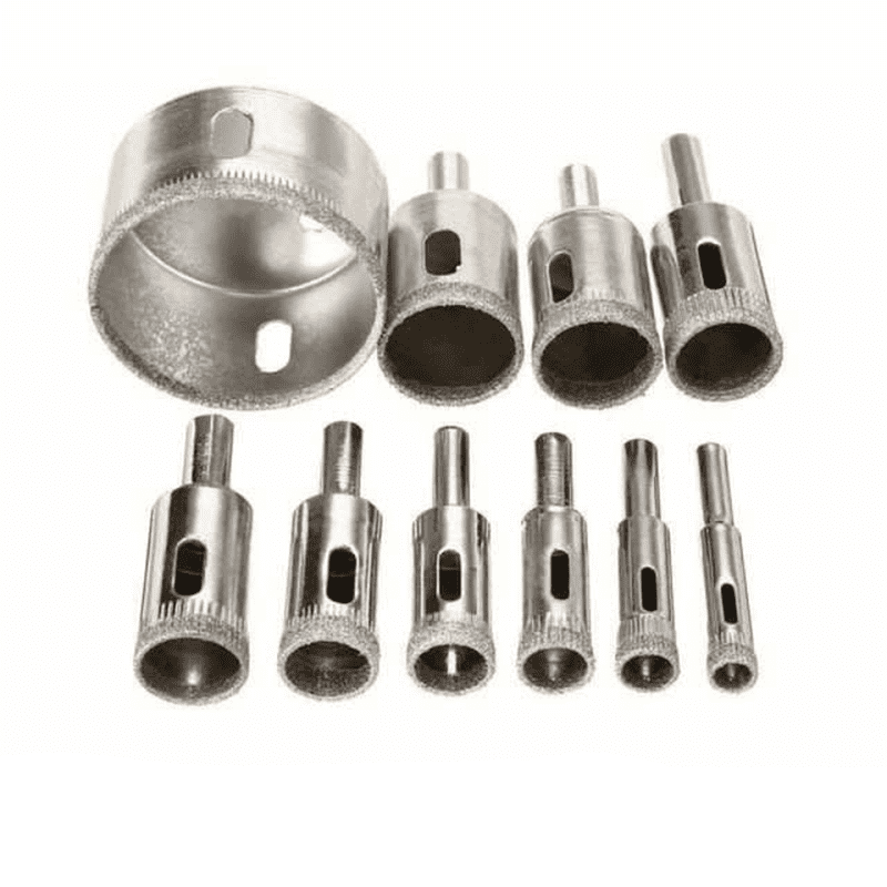 DRILLMASTER – Premium 10-Piece Diamond Hole Saw Set
