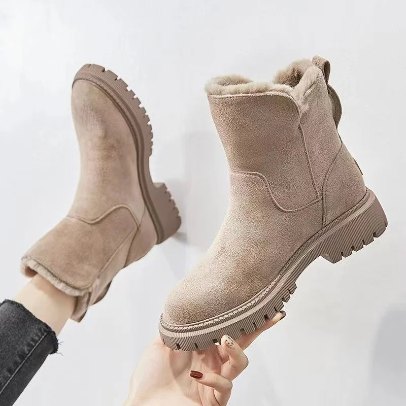 Stylish Mid-Calf Snow Boots for Women