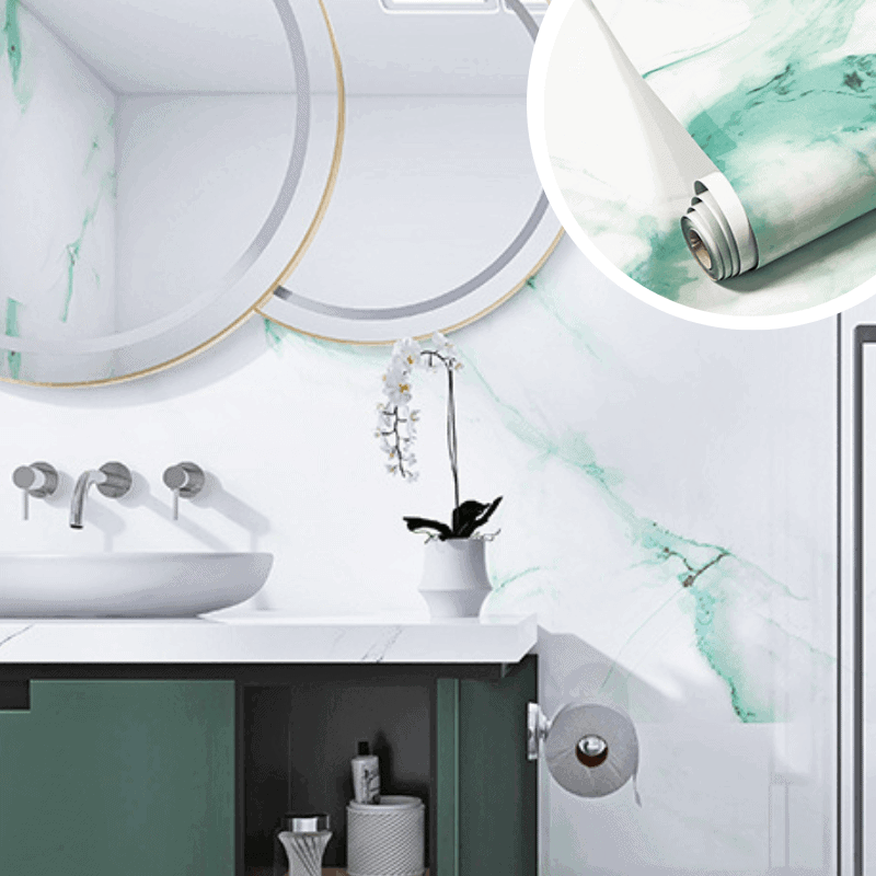 MARBLELUX – Elegant Waterproof Adhesive Film for Home Makeovers
