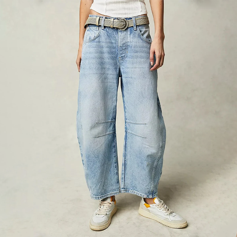 Stylish Wide-Leg Comfort Jeans for Women