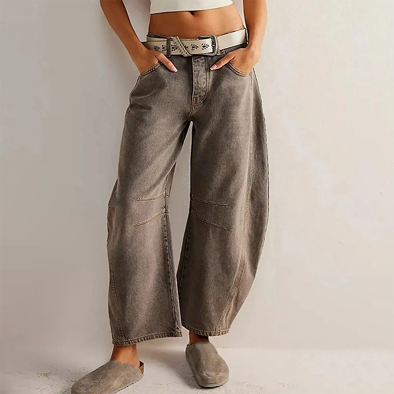 Stylish Wide-Leg Comfort Jeans for Women